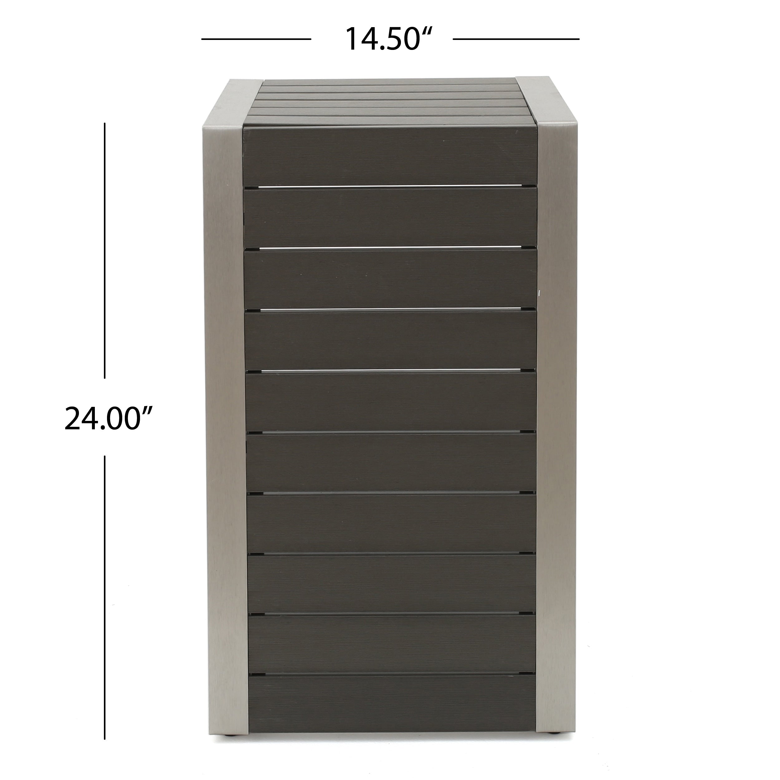 Salon de jardin Cape Coral en aluminium 3 pièces avec table en forme de C par Christopher Knight Home