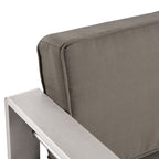 Salon de jardin Cape Coral en aluminium 3 pièces avec table en forme de C par Christopher Knight Home