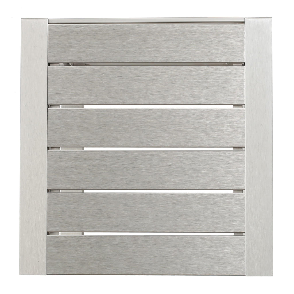 Salon de jardin Cape Coral en aluminium 3 pièces avec table en forme de C par Christopher Knight Home