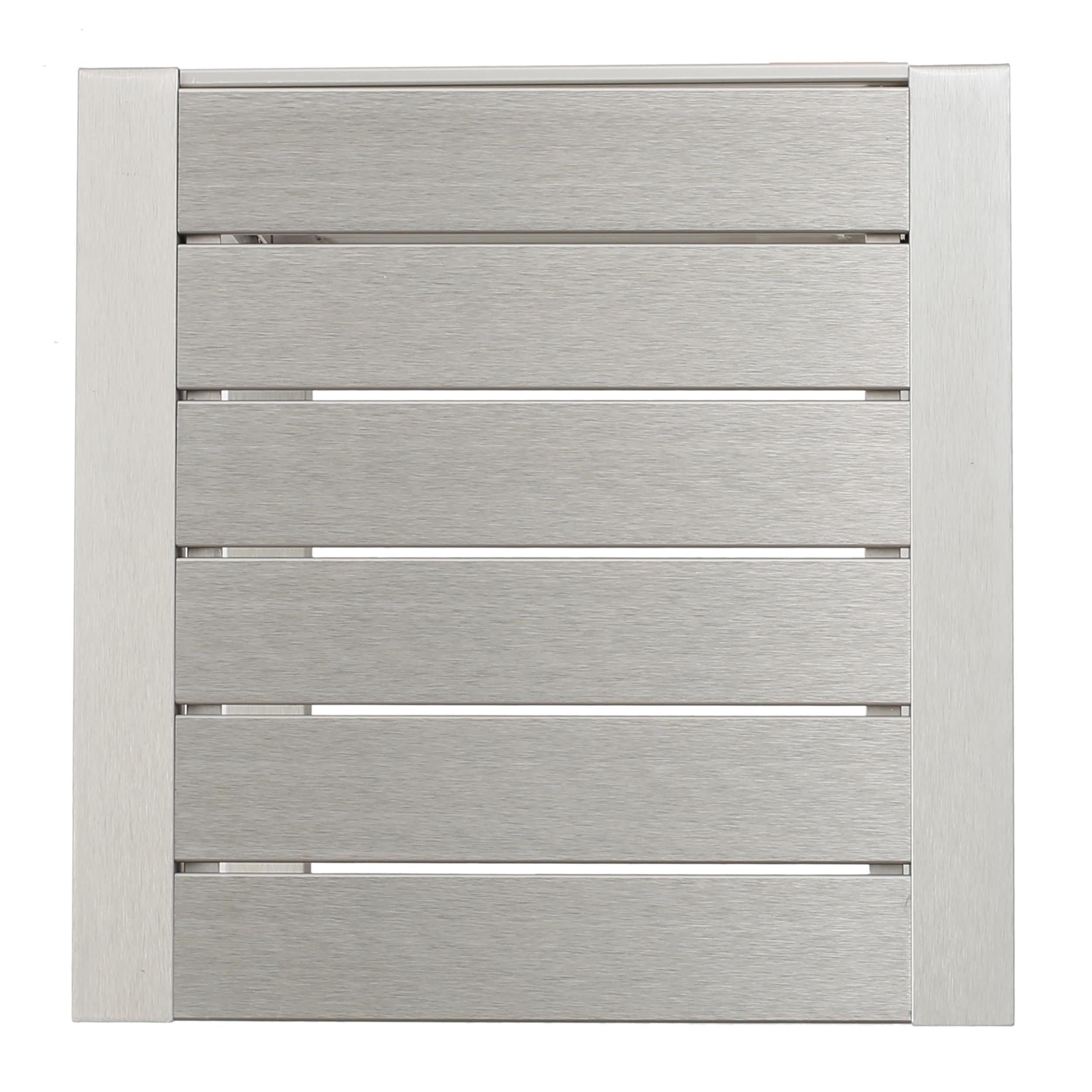 Salon de jardin Cape Coral en aluminium 3 pièces avec table en forme de C par Christopher Knight Home