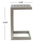 Salon de jardin Cape Coral en aluminium 3 pièces avec table en forme de C par Christopher Knight Home