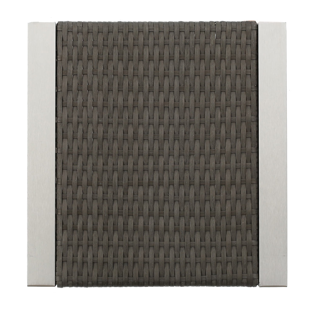 Salon de jardin Cape Coral en aluminium 3 pièces avec table en forme de C par Christopher Knight Home