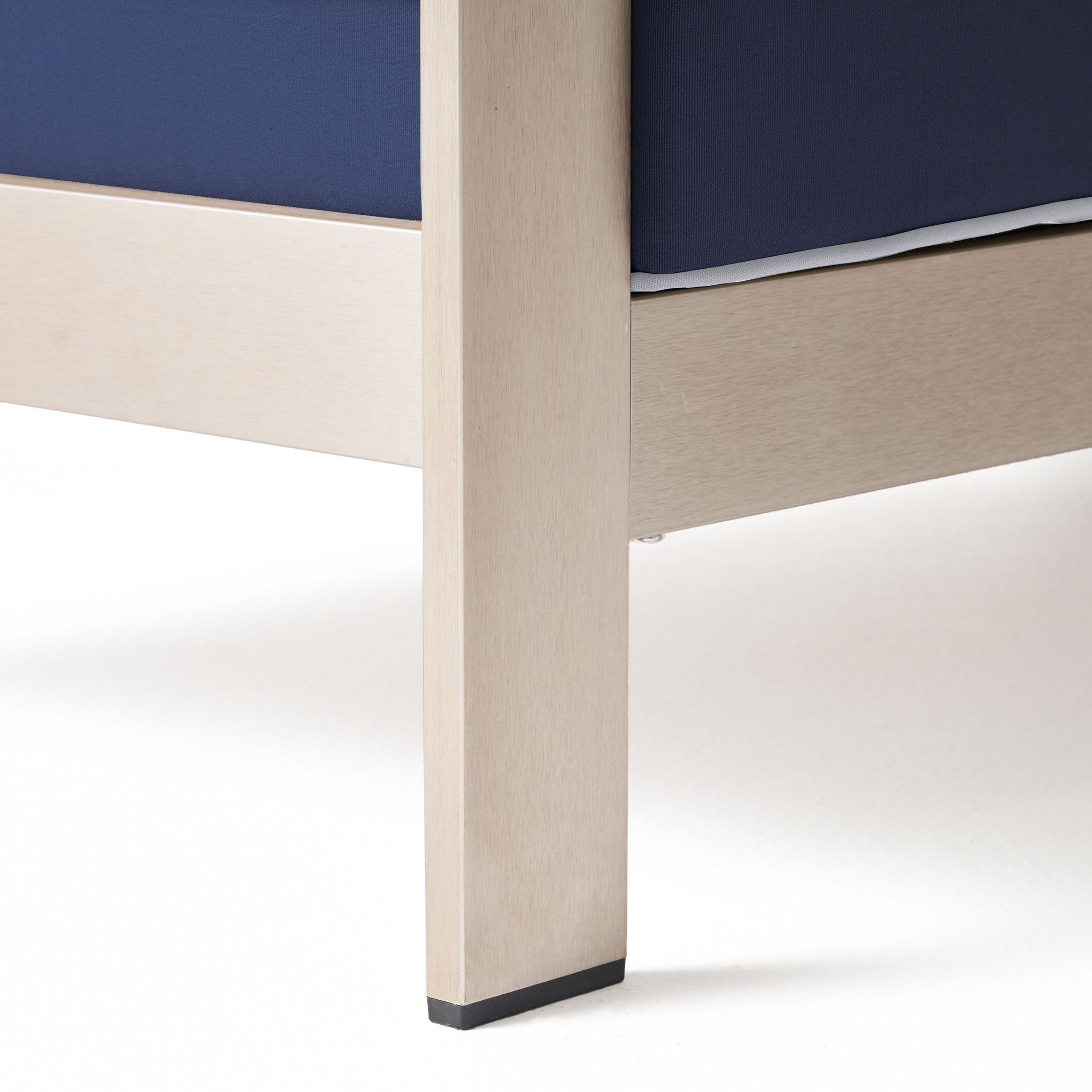 Salon de jardin Cape Coral en aluminium 3 pièces avec table en forme de C par Christopher Knight Home