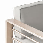 Salon de jardin Cape Coral en aluminium 3 pièces avec table en forme de C par Christopher Knight Home