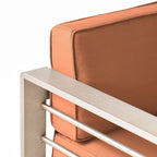 Salon de jardin Cape Coral en aluminium 3 pièces avec table en forme de C par Christopher Knight Home