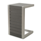 Salon de jardin Cape Coral en aluminium 3 pièces avec table en forme de C par Christopher Knight Home