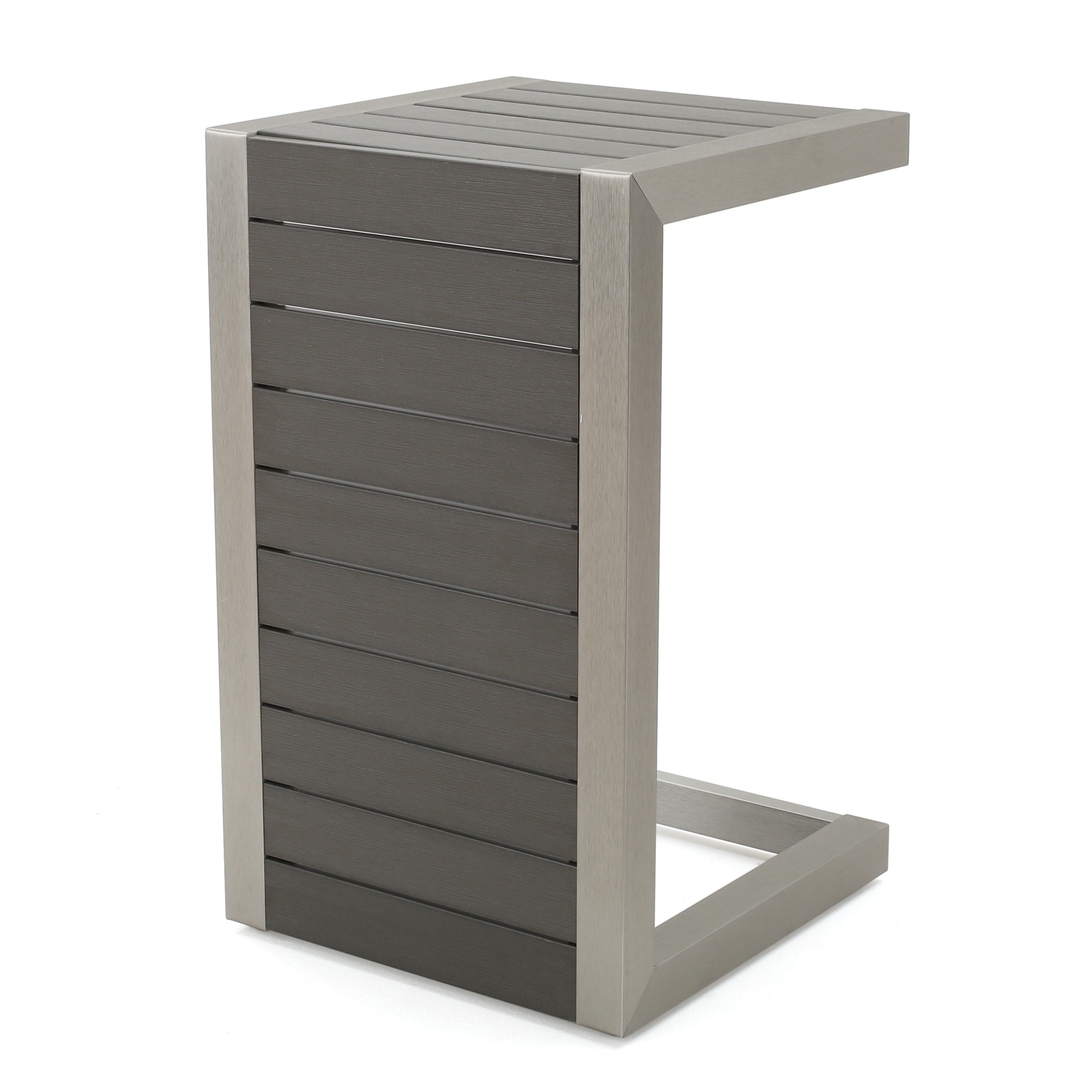 Salon de jardin Cape Coral en aluminium 3 pièces avec table en forme de C par Christopher Knight Home