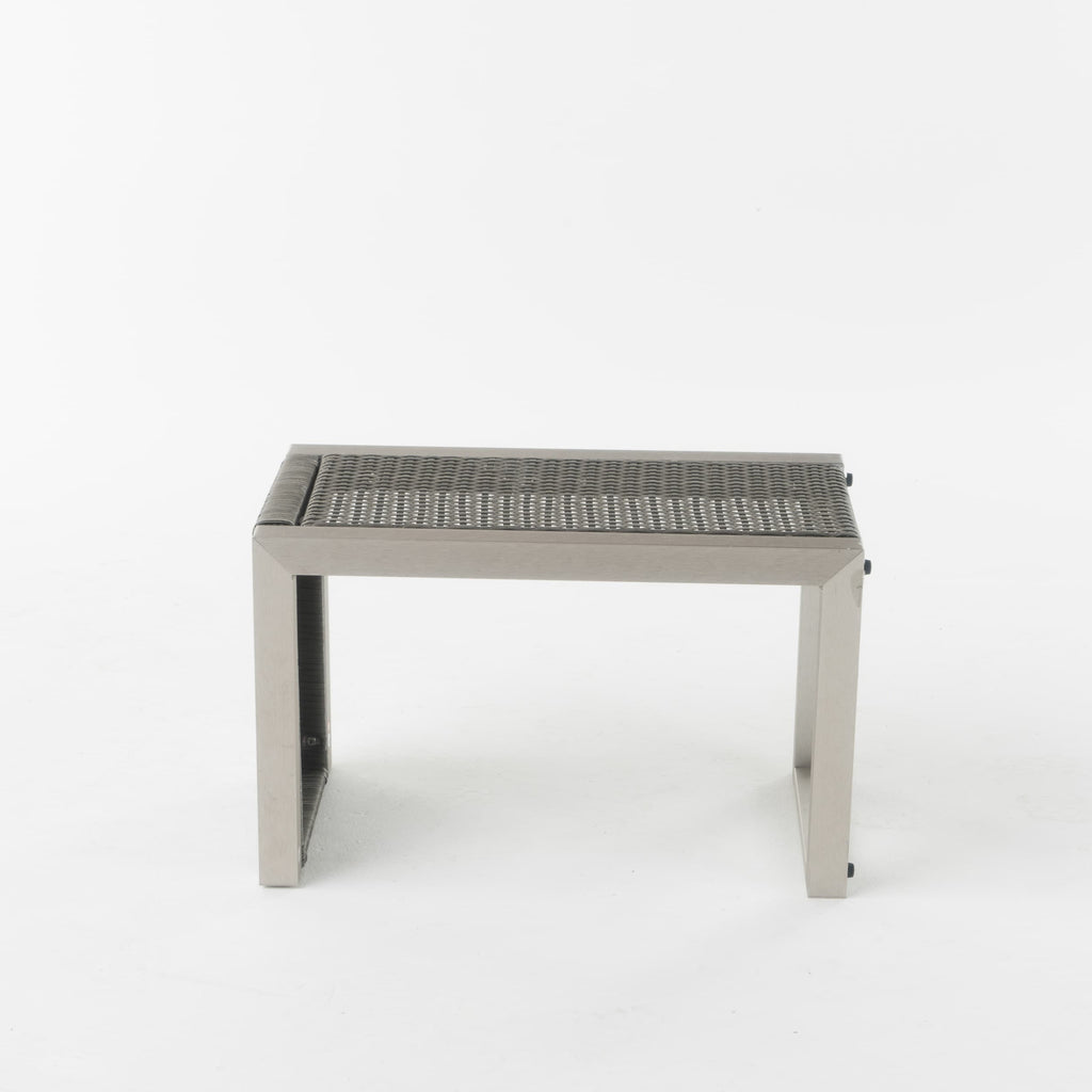 Salon de jardin Cape Coral en aluminium 3 pièces avec table en forme de C par Christopher Knight Home