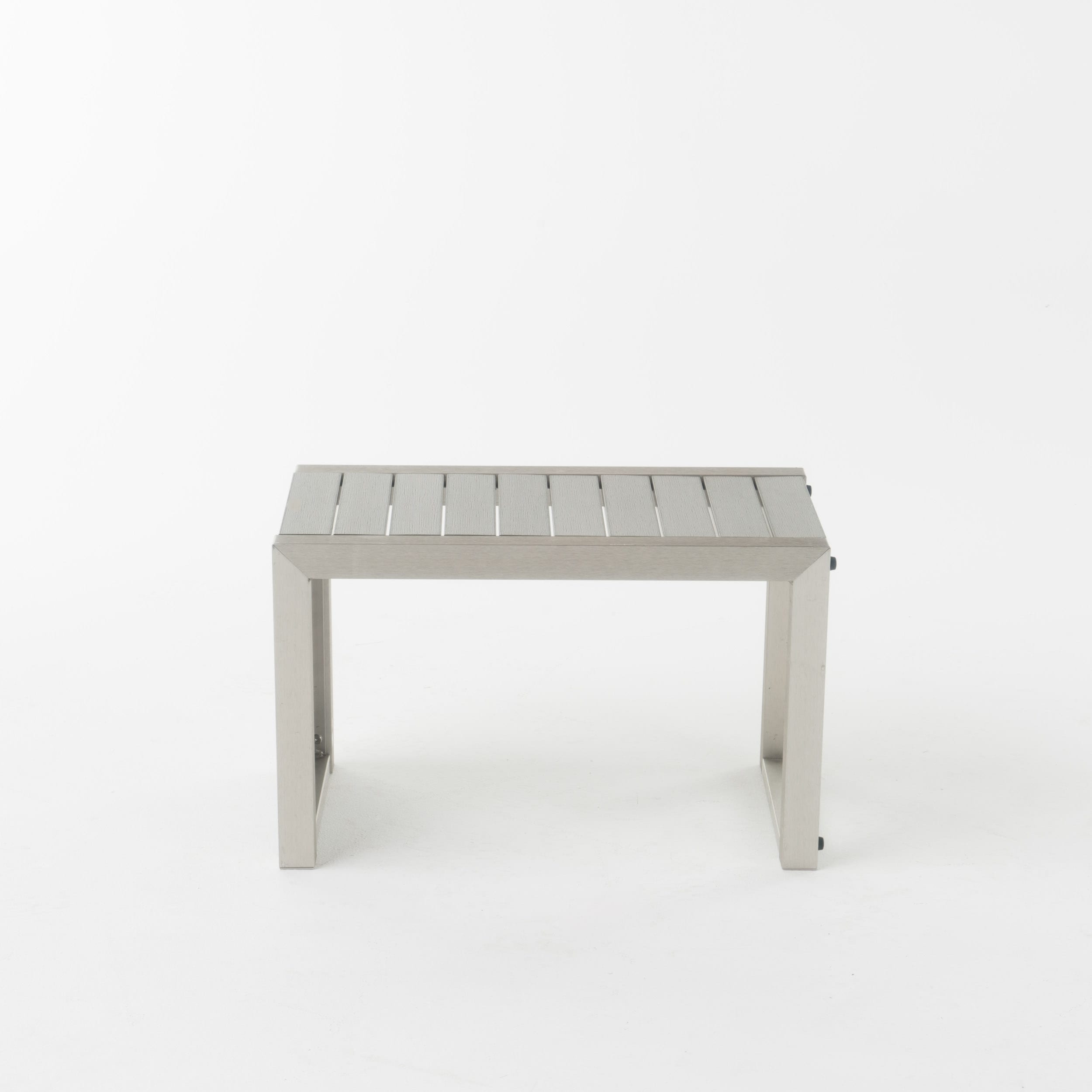 Salon de jardin Cape Coral en aluminium 3 pièces avec table en forme de C par Christopher Knight Home