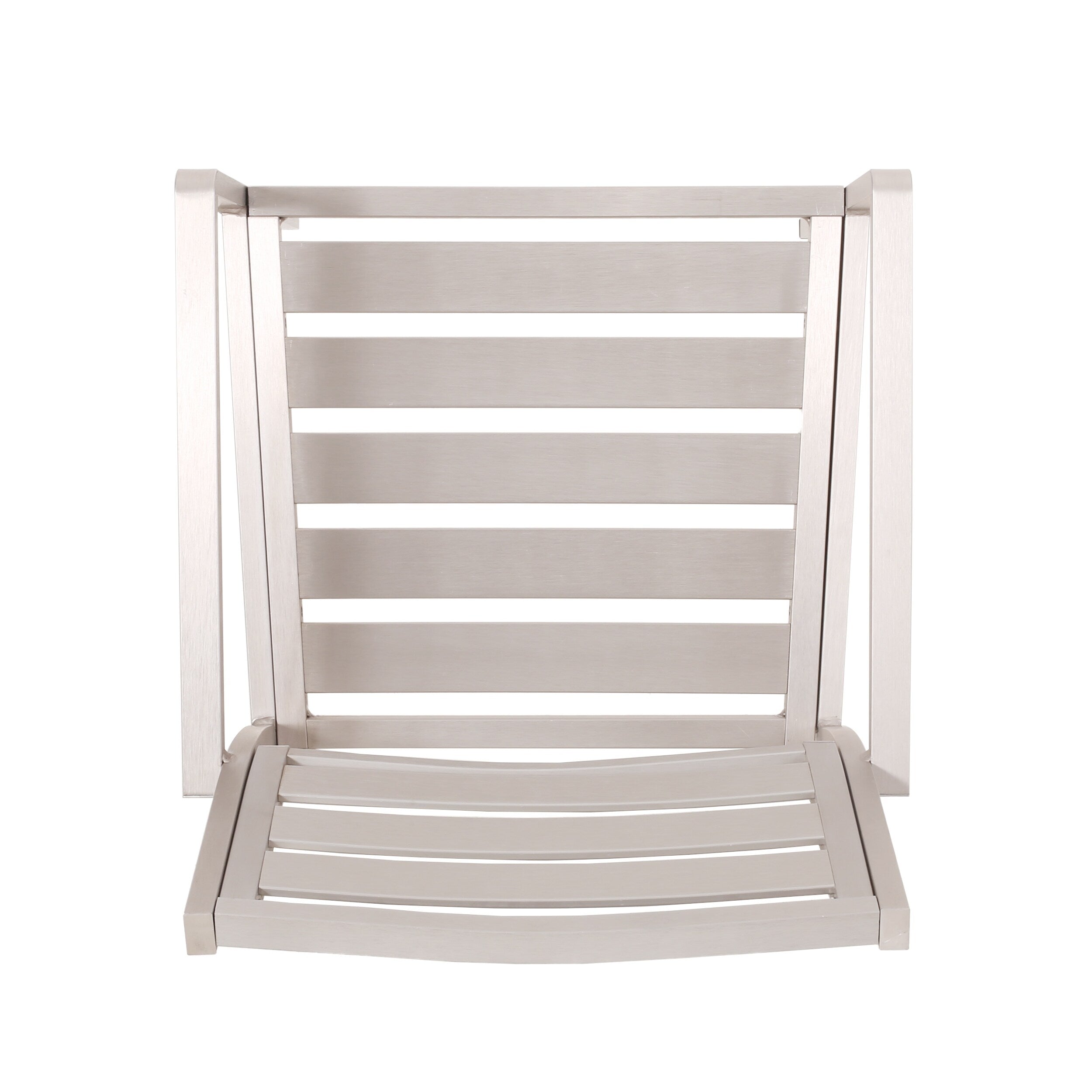 Ensemble de salle à manger d'extérieur moderne en aluminium Cape Coral, 4 places, avec plateau en osier, par Christopher Knight Home