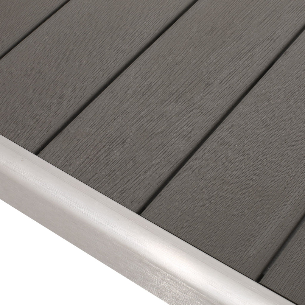 Ensemble de salle à manger d'extérieur moderne en aluminium Cape Coral 6 places avec banc par Christopher Knight Home