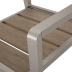 Ensemble de salle à manger d'extérieur moderne en aluminium Cape Coral 6 places avec banc par Christopher Knight Home