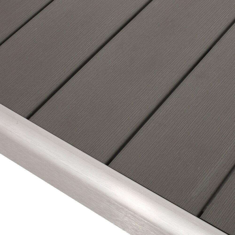 Ensemble table et banc de pique-nique d'extérieur en imitation bois et aluminium Cape Coral par Christopher Knight Home