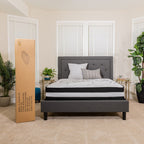 Matelas 12 mousses et ressorts ensachés, matelas en boîte - Matelas haut de gamme - Blanc