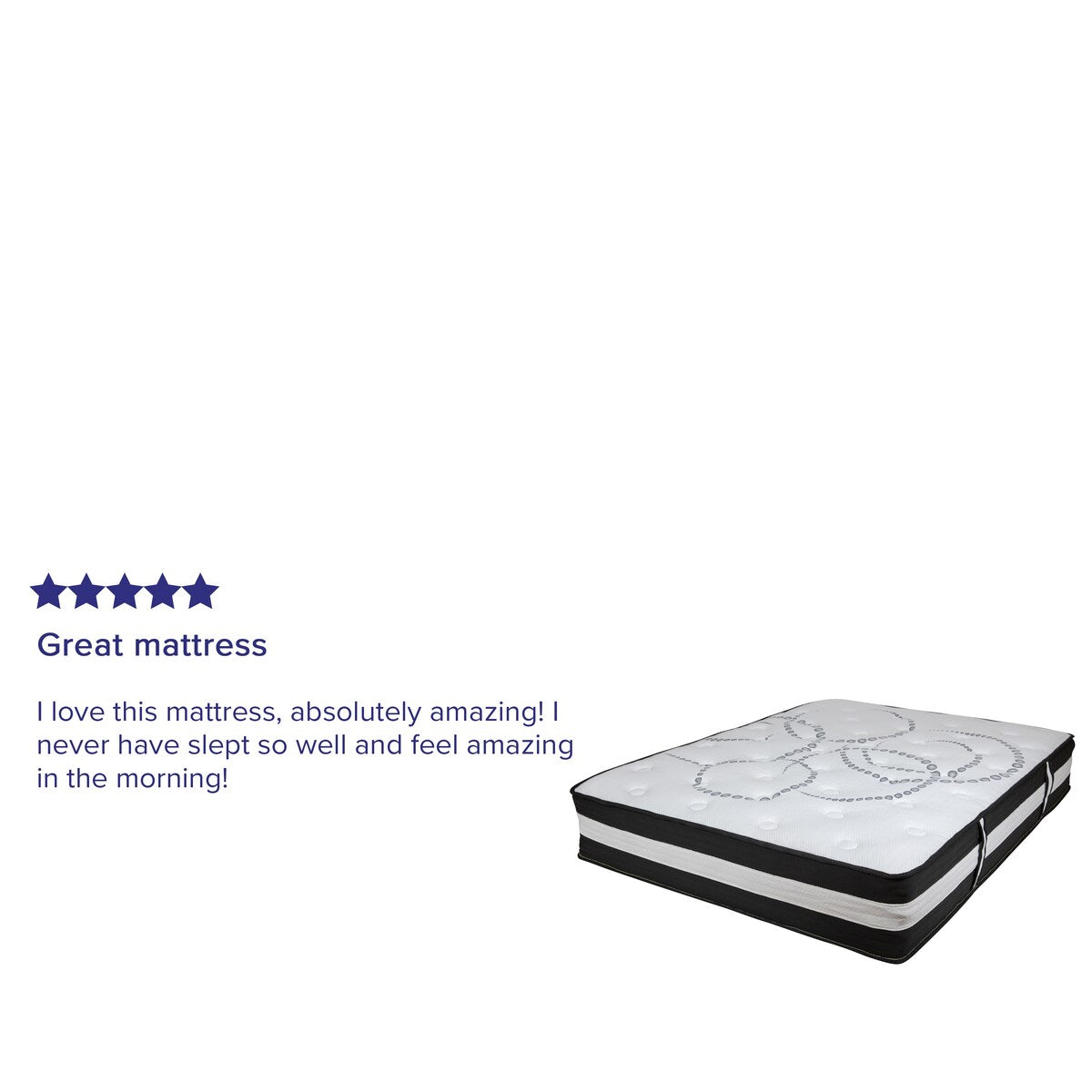 Matelas 12 mousses et ressorts ensachés, matelas en boîte - Matelas haut de gamme - Blanc