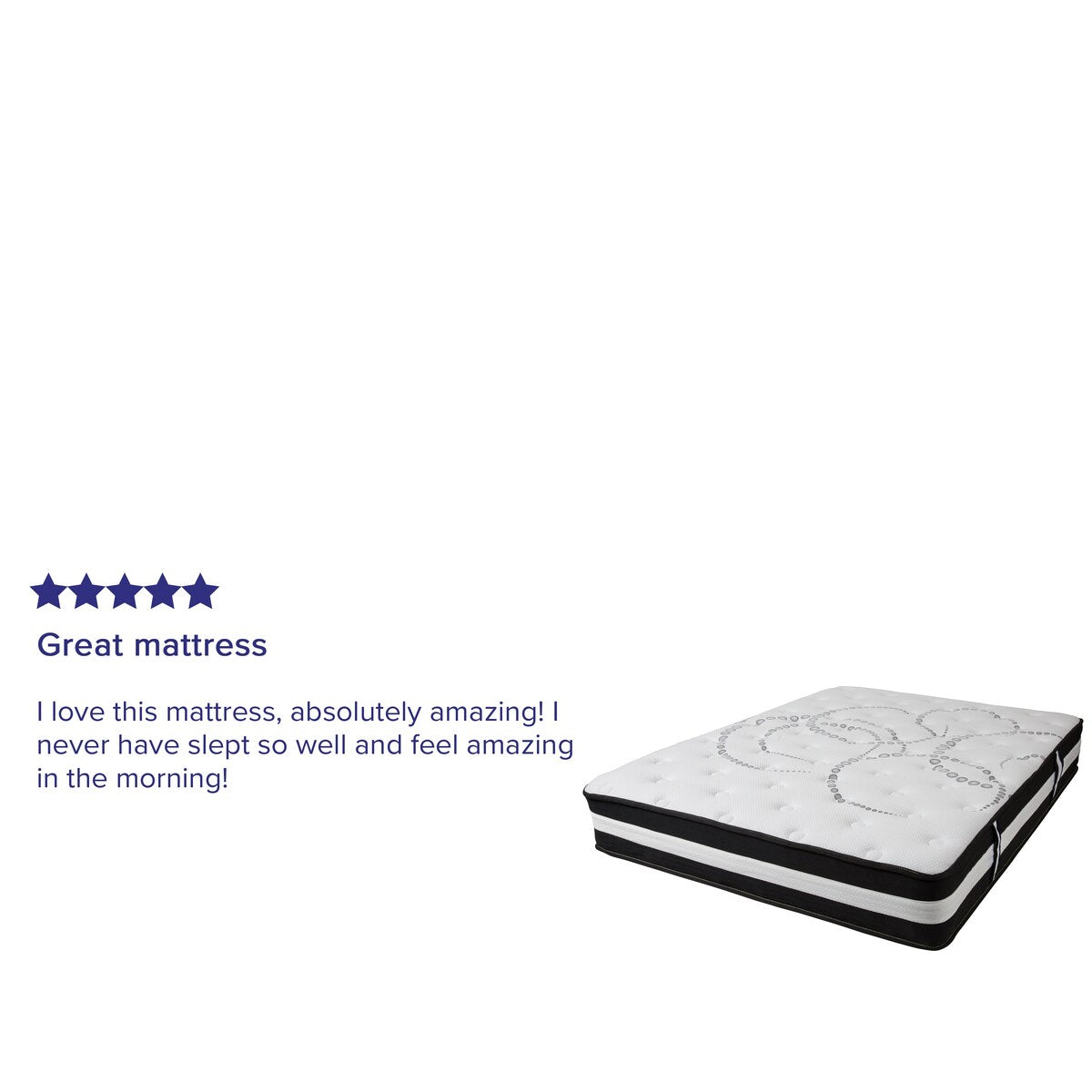 Matelas 12 mousses et ressorts ensachés, matelas en boîte - Matelas haut de gamme - Blanc