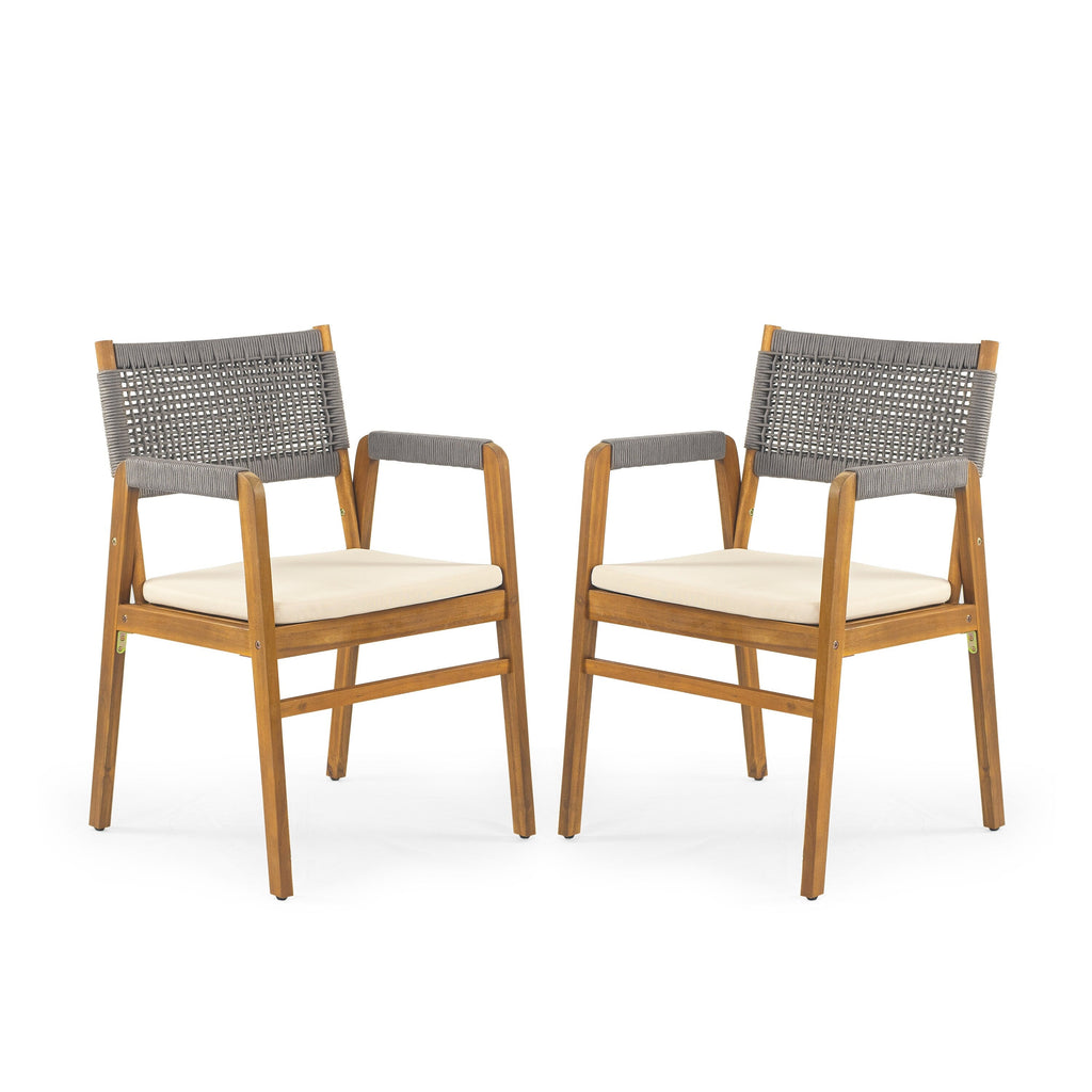 Ensemble de salle à manger d'extérieur Captef 5 pièces en bois d'acacia par Christopher Knight Home