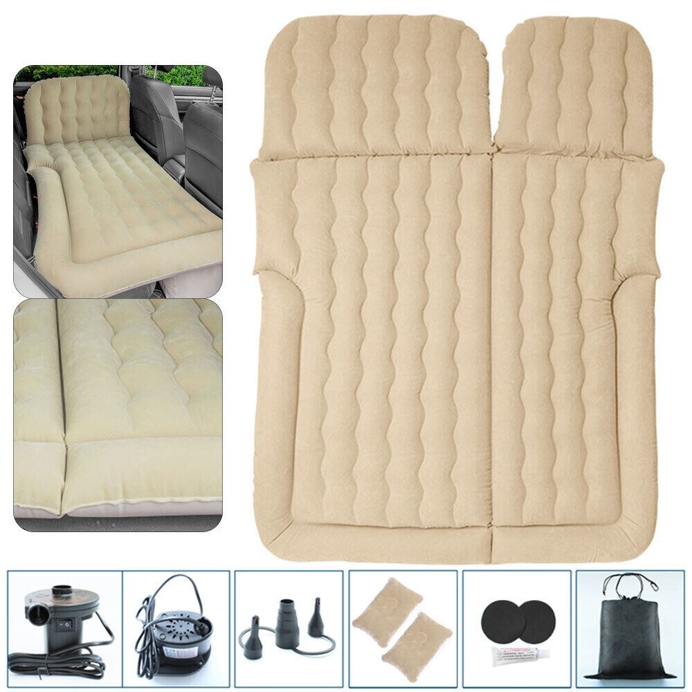Matelas gonflable pour siège arrière de voiture avec pompe à air