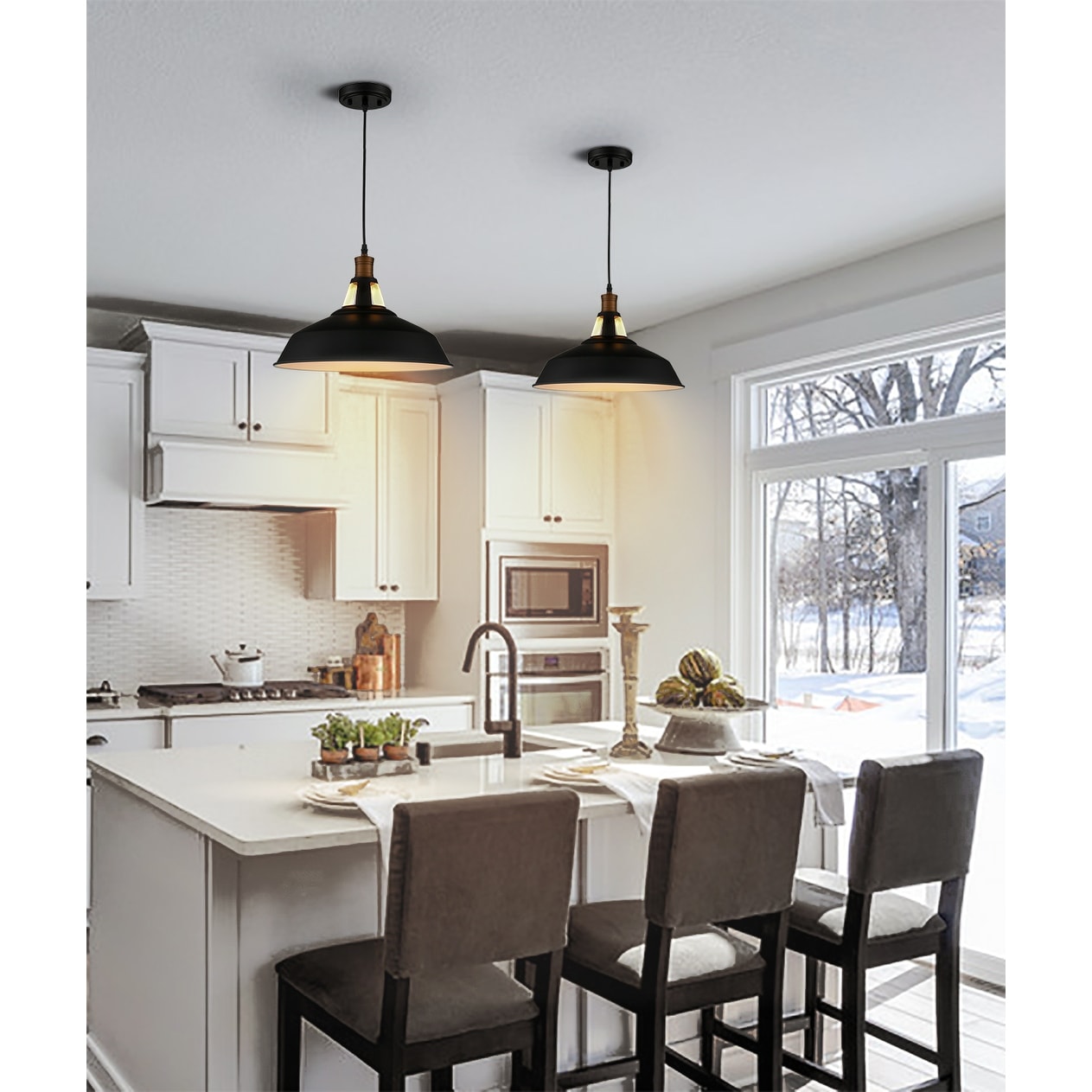 Suspension industrielle mini en métal Carbon Loft Kamari