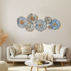 Décoration murale en métal vieilli multicolore Carbon Loft avec fleurs