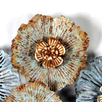 Décoration murale en métal vieilli multicolore Carbon Loft avec fleurs