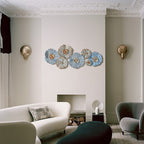 Décoration murale en métal vieilli multicolore Carbon Loft avec fleurs