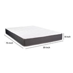 Matelas hybride Cari 8 pouces, double, mousse à mémoire de forme Cool Gel, ressorts ensachés