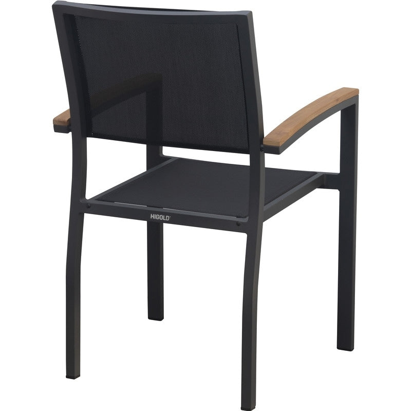 Ensemble de salle à manger d'extérieur Carlo 9 pièces en imitation bois et plastique pour 8 personnes, table extensible et chaises empilables