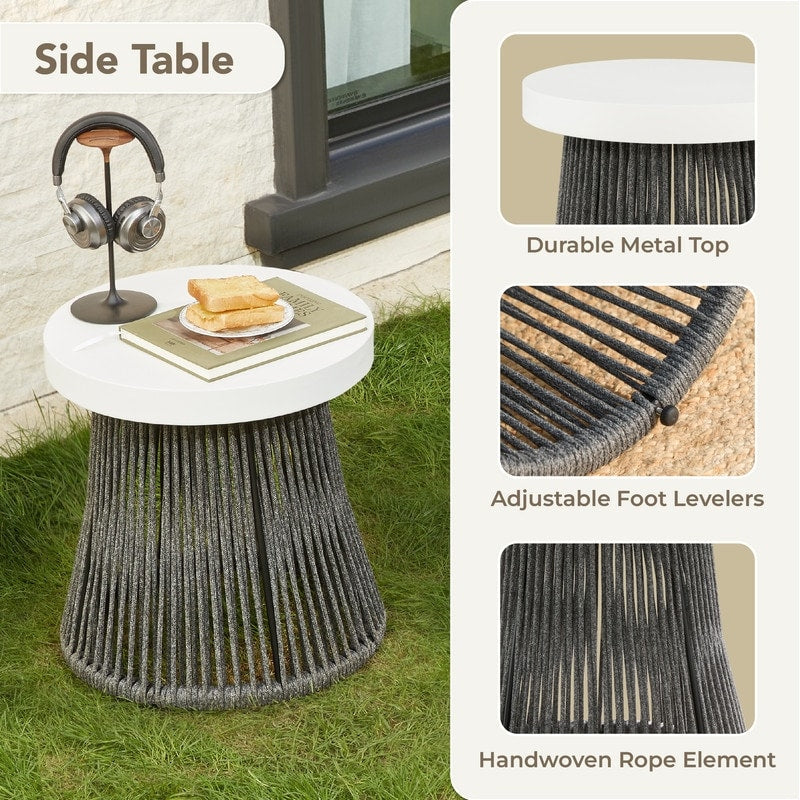 Ensemble de bistrot d'extérieur Carlos avec chaise pivotante