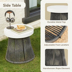 Ensemble de bistrot d'extérieur Carlos avec chaise pivotante