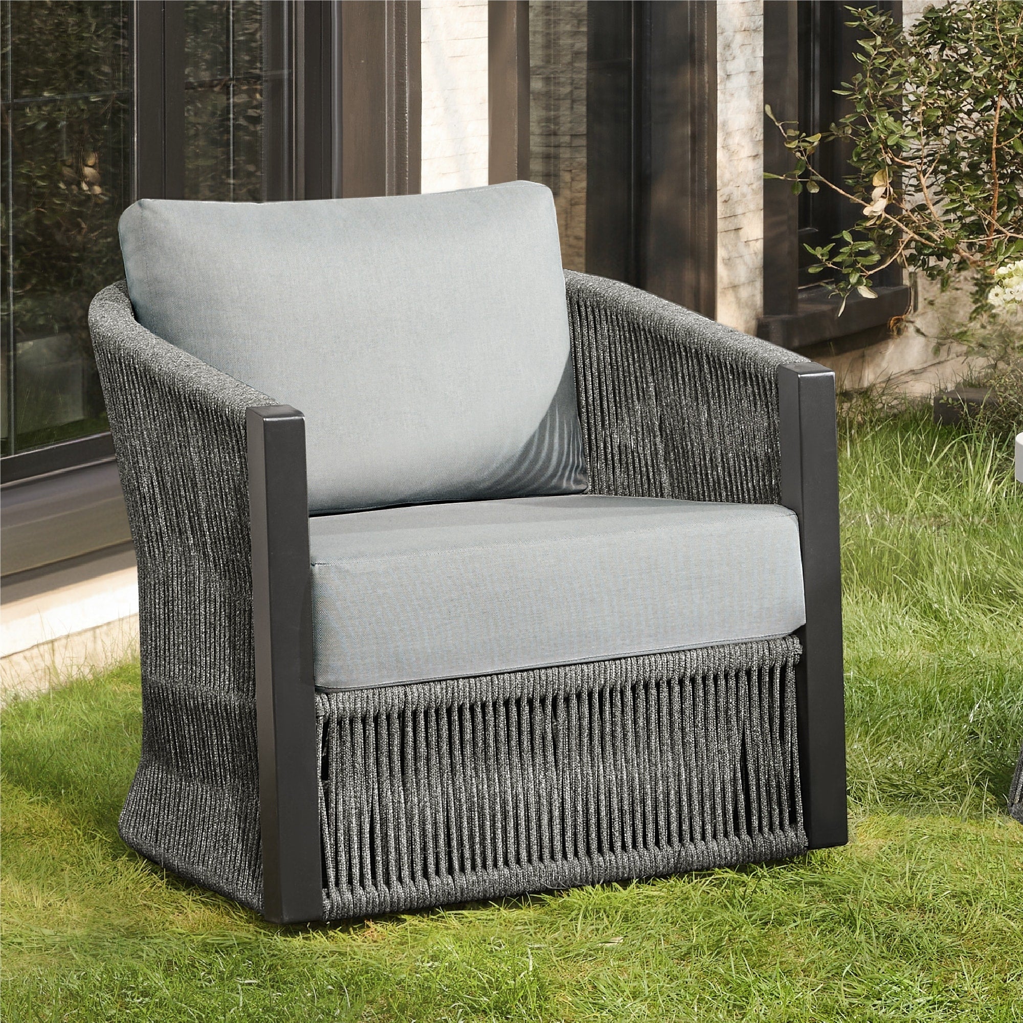 Ensemble de bistrot d'extérieur Carlos avec chaise pivotante