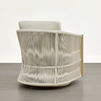 Ensemble de bistrot d'extérieur Carlos avec chaise pivotante