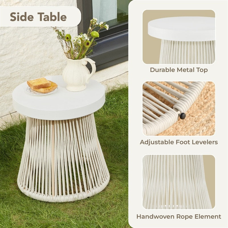 Ensemble de bistrot d'extérieur Carlos avec chaise pivotante