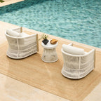 Ensemble de bistrot d'extérieur Carlos avec chaise pivotante