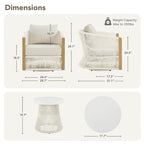 Ensemble de bistrot d'extérieur Carlos avec chaise pivotante