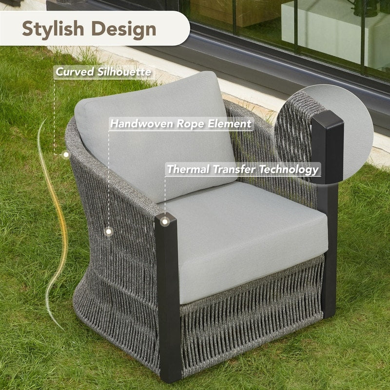 Ensemble de bistrot d'extérieur Carlos avec chaise pivotante