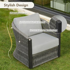 Ensemble de bistrot d'extérieur Carlos avec chaise pivotante