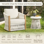 Ensemble de bistrot d'extérieur Carlos avec chaise pivotante