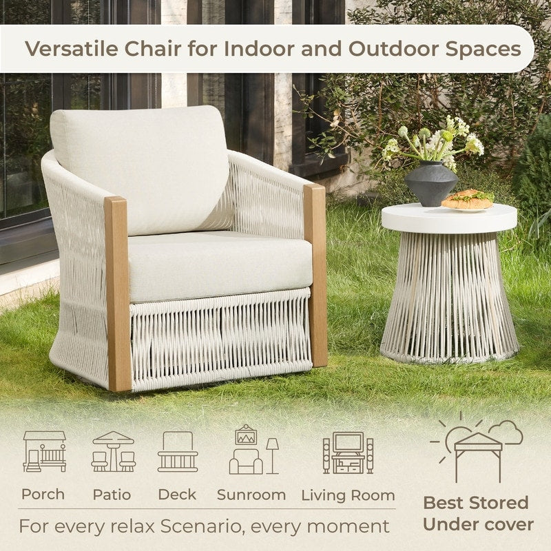 Ensemble de bistrot d'extérieur Carlos avec chaise pivotante