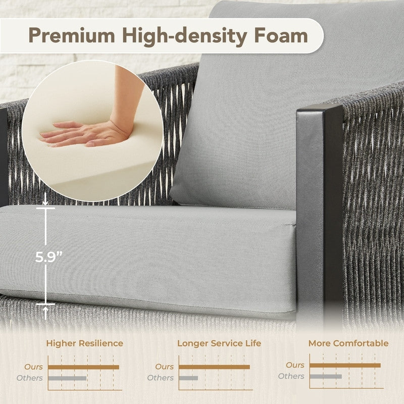 Ensemble de bistrot d'extérieur Carlos avec chaise pivotante