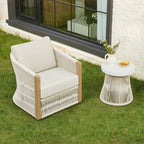 Ensemble de bistrot d'extérieur Carlos avec chaise pivotante