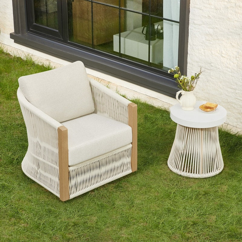 Ensemble de bistrot d'extérieur Carlos avec chaise pivotante