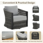 Ensemble de bistrot d'extérieur Carlos avec chaise pivotante