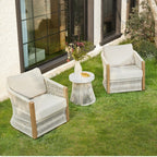 Ensemble de bistrot d'extérieur Carlos avec chaise pivotante