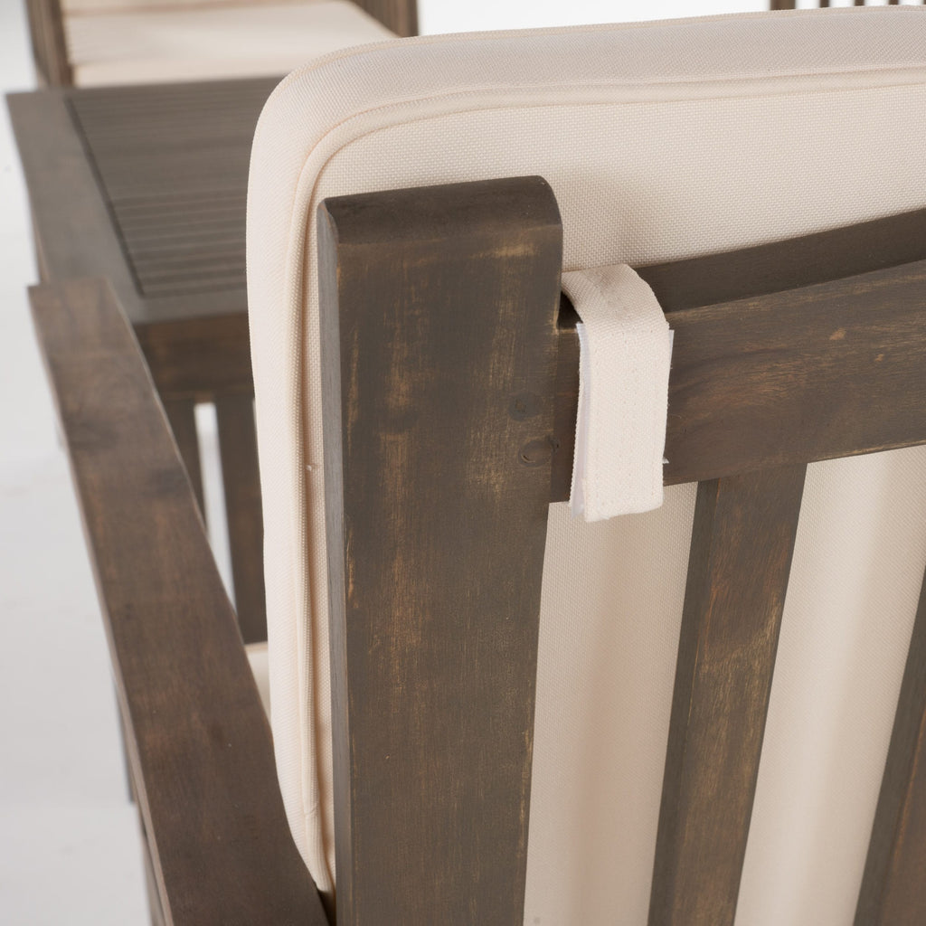 Ensemble de canapés d'extérieur Carolina 4 pièces en acacia de Christopher Knight Home - Sièges de patio élégants et confortables