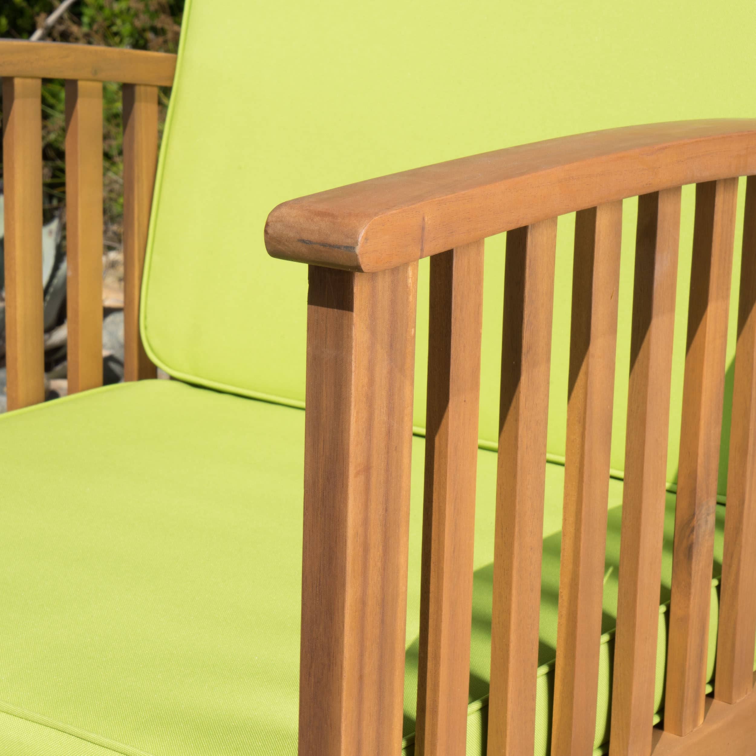 Ensemble de canapés d'extérieur Carolina 4 pièces en acacia de Christopher Knight Home - Sièges de patio élégants et confortables