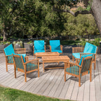 Ensemble de canapés d'extérieur Carolina Acacia 8 pièces par Christopher Knight Home