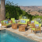 Ensemble de canapés d'extérieur Carolina Acacia 8 pièces par Christopher Knight Home