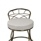 Tabouret de coiffeuse Carolina Living Diana à dossier en X avec roulettes