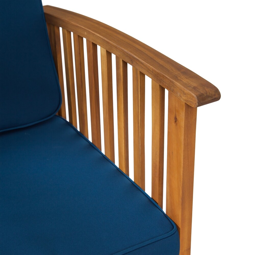 Salon de jardin Carolina 6 places en bois d'acacia par Christopher Knight Home